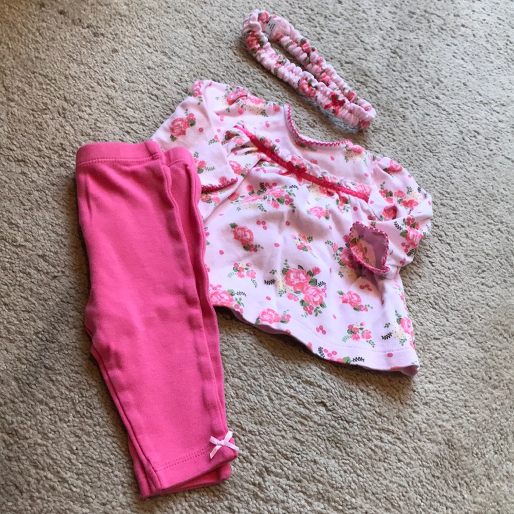Little Me 3 piece outfit, size 6 months